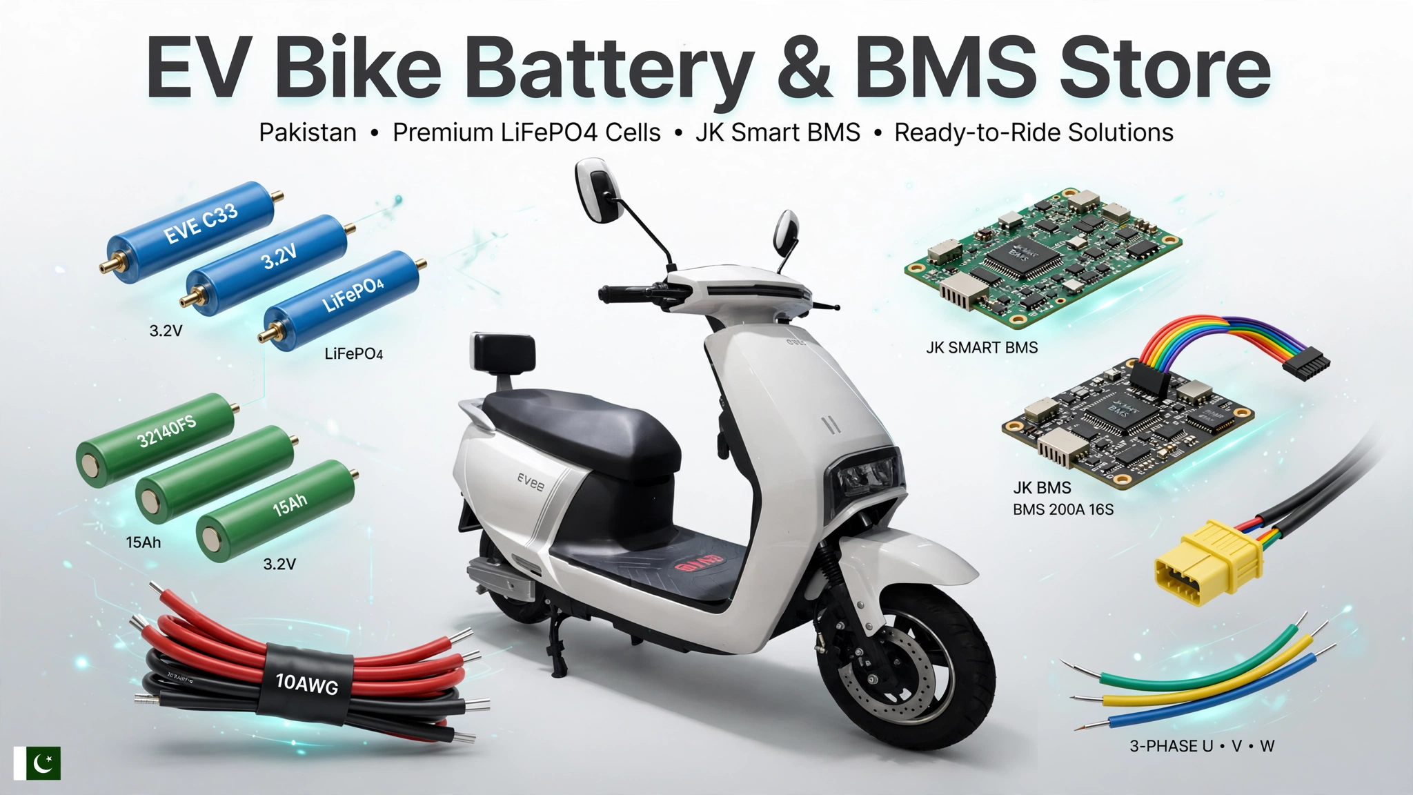 EV Bikes Batteries and their Accessories
