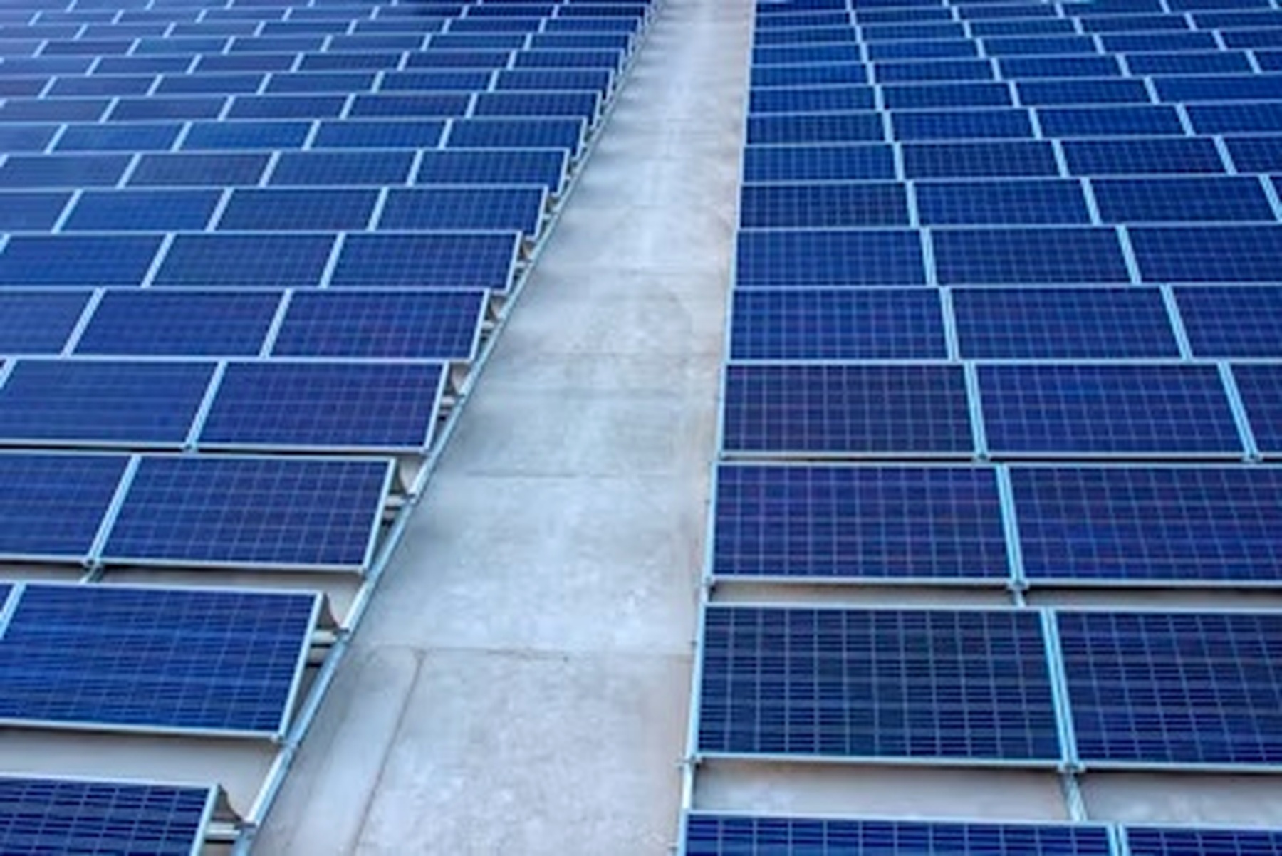 Rows of solar panels